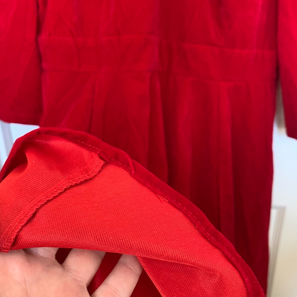 NWT Hearts & Roses London Red Velvet Tea Length Dress Size 16 US - Picture 14 of 14